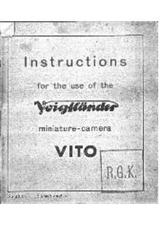 Voigtlander Vito 1 manual. Camera Instructions.